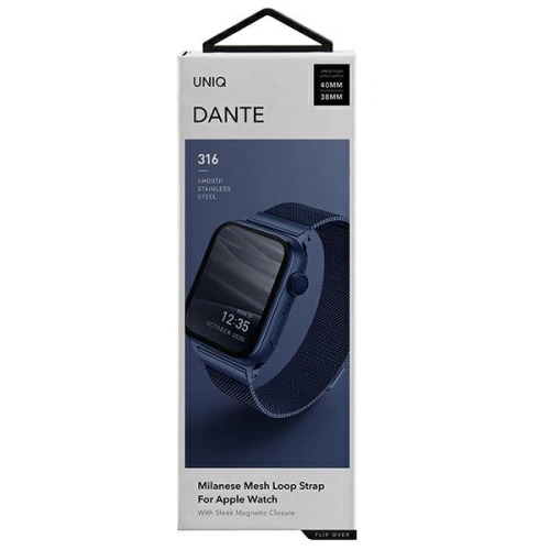 Kup Pasek UNIQ Dante Apple Watch Series 4/5/6/7/SE/8/9/10 40/41/42mm Oțel inoxidabil albastru/cobalt blue - UNIQ559BLU - {ean13} - Sklep Home Screen