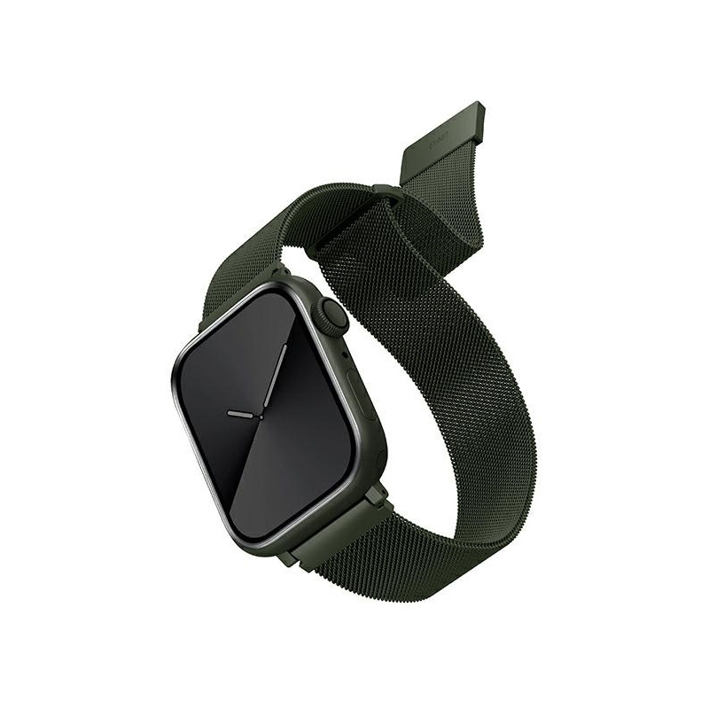 Pasek UNIQ Dante Apple Watch Series 4/5/6/7/SE 38/40/41mm Stainless Steel zielony/green