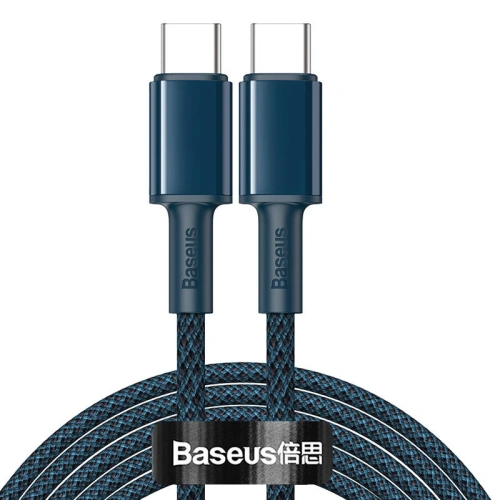 Kup Kabel USB-C do USB-C Baseus High Density Braided, 100W, 2m (modrý) - BSU3040BLU - {ean13} - Sklep Home Screen