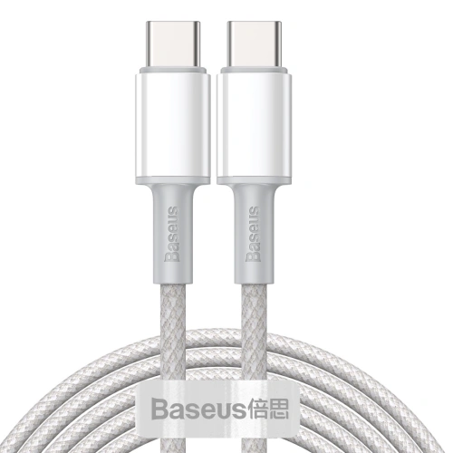 Kup USB-C zu USB-C Kabel Baseus Hochdichte geflochten, 100W, 2m (weiß) - BSU3041WHT - {ean13} - Sklep Home Screen