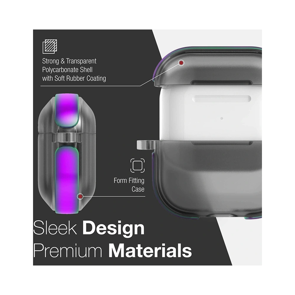 Etui X-Doria Raptic Air Apple AirPods 3 z karabińczykiem (Iridescent)