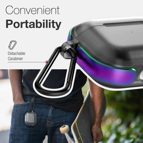 Buy Raptic Air Case Apple AirPods 3 with Soft Rubber Texture and Removable Carabiner - Iridescent - XDR156IRI - {ean13} - Home Screen Store Europe