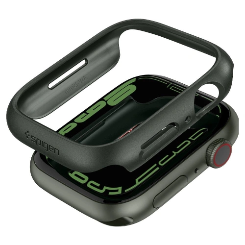 Kup Etui Spigen Thin Fit Apple Watch 4/5/6/7/8/9/SE 44/45mm Vojenská zelená - SPN2074GRN - {ean13} - Sklep Home Screen