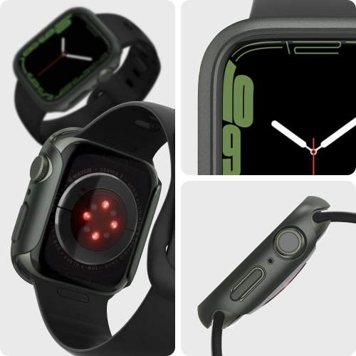 Kup Etui Spigen Thin Fit Apple Watch 4/5/6/7/8/9/SE 44/45mm Vojenská zelená - SPN2074GRN - {ean13} - Sklep Home Screen