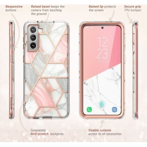 Kup Etui Supcase Cosmo Samsung Galaxy S21 FE Marble - SPC226MRB - {ean13} - Sklep Home Screen
