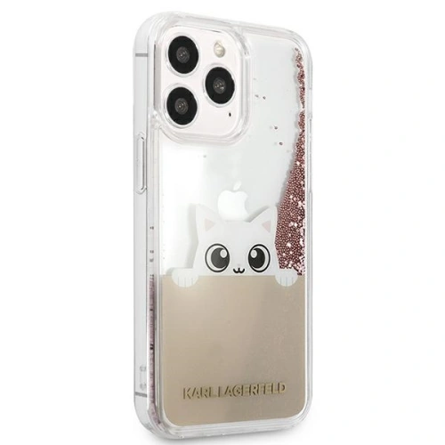 Kup Etui Karl Lagerfeld KLHCP13LPABGNU Apple iPhone 13 Pro różowy/pink hardcase PEEK A BOO Liquid Glitter - KLD785PNK - {ean13} - Sklep Home Screen