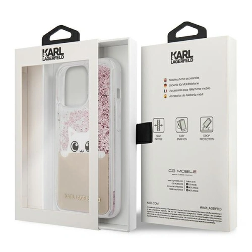 Kup Etui Karl Lagerfeld KLHCP13LPABGNU Apple iPhone 13 Pro różowy/pink hardcase PEEK A BOO Liquid Glitter - KLD785PNK - {ean13} - Sklep Home Screen