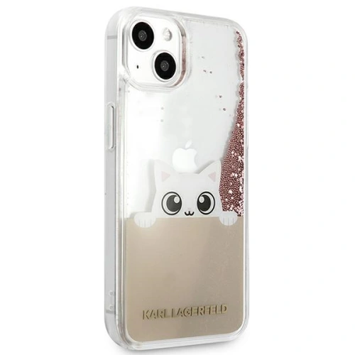 Kup Etui Karl Lagerfeld KLHCP13MPABGNU Apple iPhone 13 rózsaszín/pink hardcase PEEK A BOO Liquid Glitter - KLD786PNK - {ean13} - Sklep Home Screen