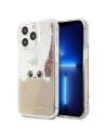Karl Lagerfeld KLHCP13XPABGNU Apple iPhone 13 Pro Max pink hardcase PEEK A BOO Liquid Glitter
