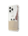 Karl Lagerfeld KLHCP13XPABGNU Apple iPhone 13 Pro Max pink hardcase PEEK A BOO Liquid Glitter