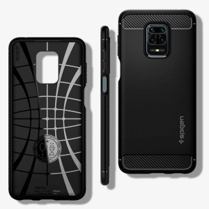 Kup Etui Spigen Rugged Armor Redmi Note 9S/9 Pro/9 Pro Max Matte Black - SPN2075BLK - {ean13} - Sklep Home Screen