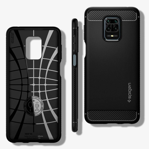 Buy Spigen Rugged Armor Redmi Note 9S/9 Pro/9 Pro Max Matte Black - SPN2075BLK - {ean13} - Home Screen Store Europe