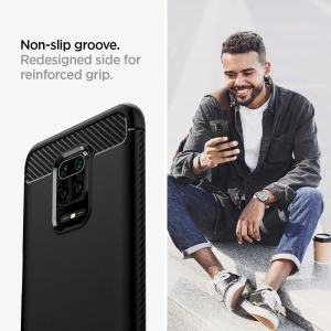 Kup Etui Spigen Rugged Armor Redmi Note 9S/9 Pro/9 Pro Max Matte Black - SPN2075BLK - {ean13} - Sklep Home Screen