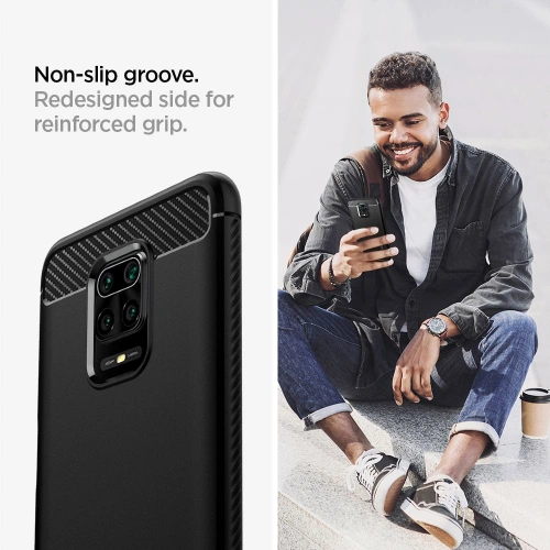 Buy Spigen Rugged Armor Redmi Note 9S/9 Pro/9 Pro Max Matte Black - SPN2075BLK - {ean13} - Home Screen Store Europe