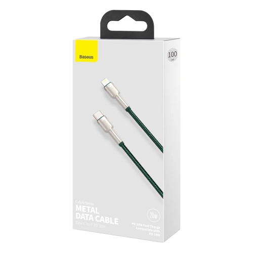Kup USB-C zu Lightning Kabel Baseus Cafule, PD, 20W, 1m (grün) - BSU3047GRN - {ean13} - Sklep Home Screen