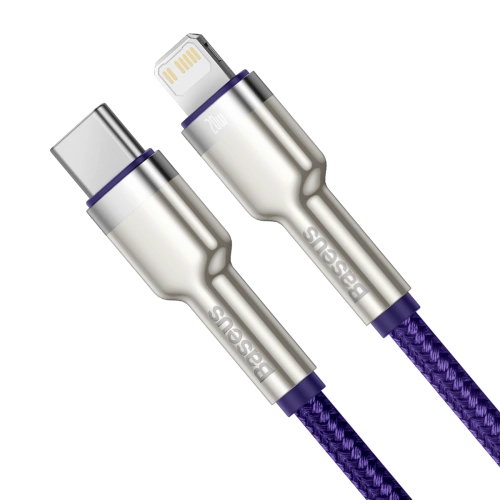 Kup Cablul USB-C la Lightning Baseus Cafule, PD, 20W, 1m (mov) - BSU3048PRP - {ean13} - Sklep Home Screen