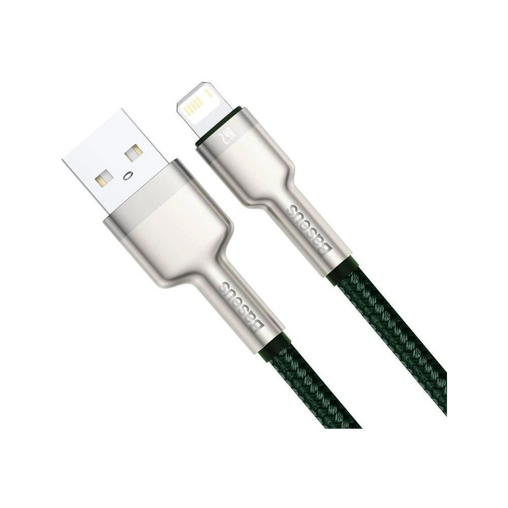 Kabel USB do Lightning Baseus Cafule, 2.4A, 2m (zielony)