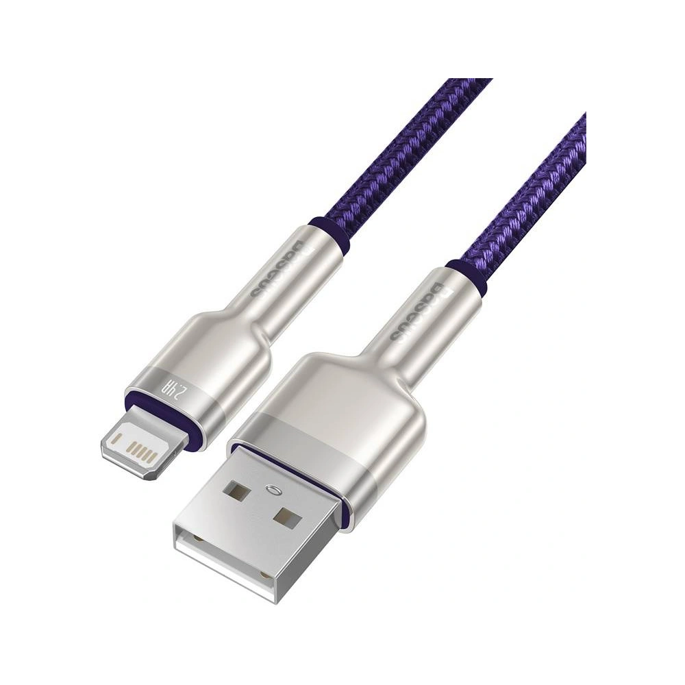Kabel USB do Lightning Baseus Cafule, 2.4A, 2m (fioletowy)