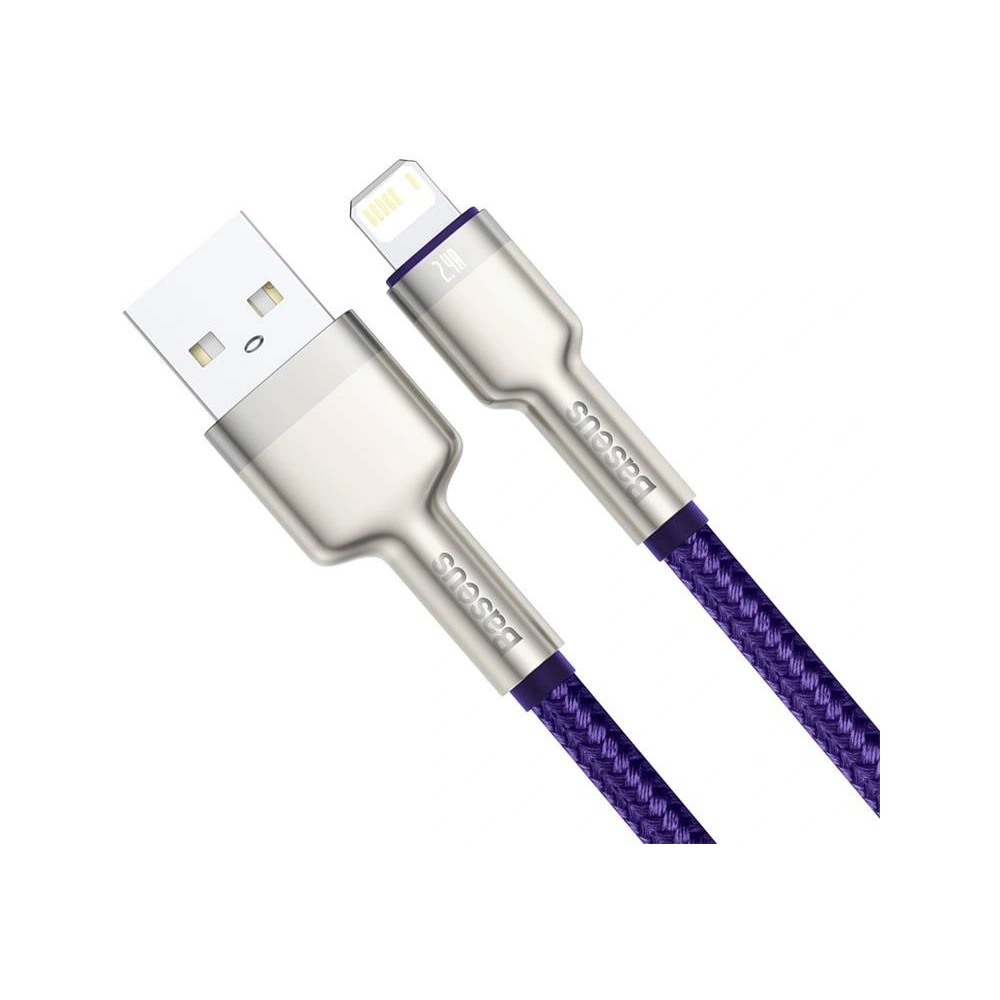 Kabel USB do Lightning Baseus Cafule, 2.4A, 2m (fioletowy)
