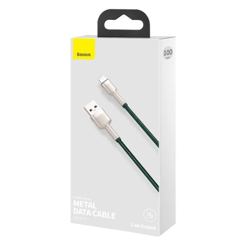 Kup USB-Kabel zu Lightning Baseus Cafule, 2.4A, 1m (grün) - BSU3055GRN - {ean13} - Sklep Home Screen