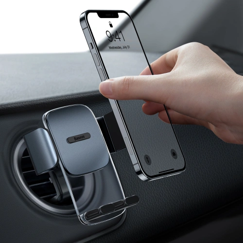 Buy Baseus Easy Control Clamp car mount round air vent (black) - BSU3069BLK - {ean13} - Home Screen Store Europe