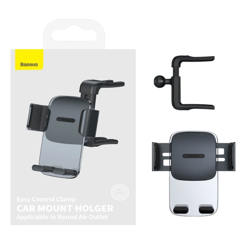Kup Upevnění do auta Baseus Easy Control Clamp pro kulatou mřížku (černé) - BSU3069BLK - {ean13} - Sklep Home Screen