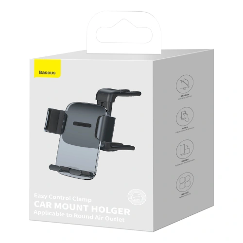 Kup Upevnění do auta Baseus Easy Control Clamp pro kulatou mřížku (černé) - BSU3069BLK - {ean13} - Sklep Home Screen