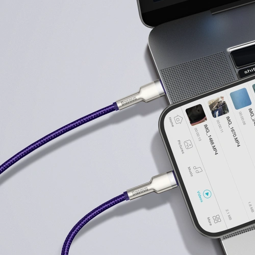Kup USB-C zu Lightning Kabel Baseus Cafule, 20W, 2m (lila) - BSU3072PRP - {ean13} - Sklep Home Screen