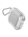Raptic Air Case Apple AirPods 3 with Soft Rubber Texture and Removable Carabiner - Silver