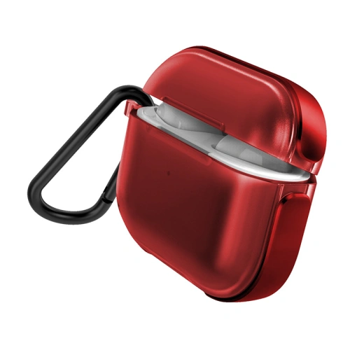 Buy Raptic Air Case Apple AirPods 3 with Soft Rubber Texture and Removable Carabiner - Silver - XDR158RED - {ean13} - Home Screen Store Europe