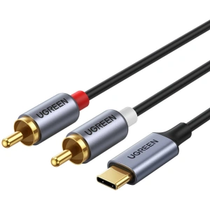 Kup UGREEN CM451 Kabel USB-C do 2x RCA (Cinch) 1.5m (czarny) - UGR1184BLK - {ean13} - Sklep Home Screen