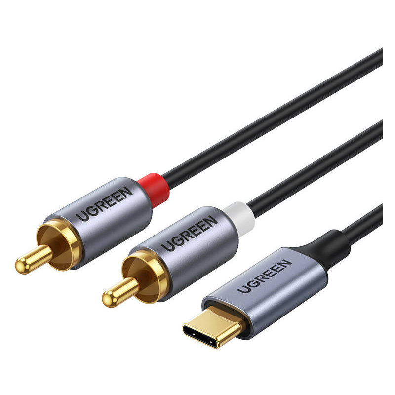 UGREEN CM451 Cable USB-C to 2x RCA (Cinch) 1.5m (black)