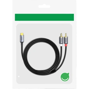 Kup UGREEN CM451 Kabel USB-C do 2x RCA (Cinch) 1.5m (czarny) - UGR1184BLK - {ean13} - Sklep Home Screen