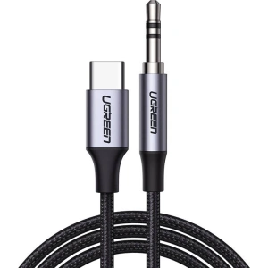 Kabel USB-C UGREEN CM450 do mini jack 3.5mm AUX, 1m (czarny)