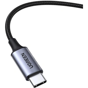 Kabel USB-C UGREEN CM450 do mini jack 3.5mm AUX, 1m (czarny)