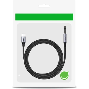 Kabel USB-C UGREEN CM450 do mini jack 3.5mm AUX, 1m (czarny)