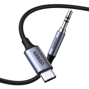 Kabel USB-C UGREEN CM450 do mini jack 3.5mm AUX, 1m (czarny)