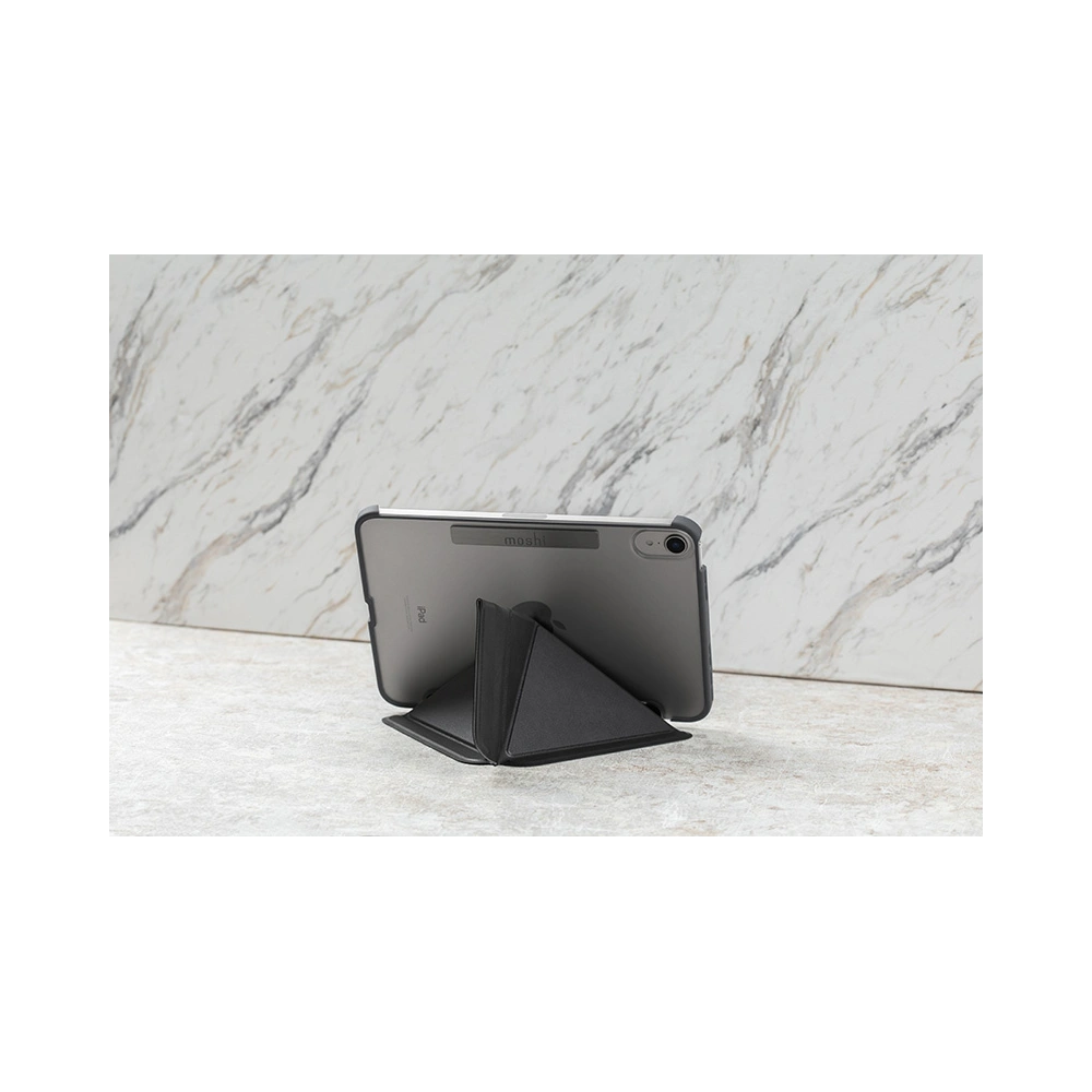 Etui Moshi VersaCover Apple iPad mini 2021 (6. generacji) / iPad mini 8.3" 2024 (7. generacji) z ładowaniem Apple Pencil (Charcoal Black)