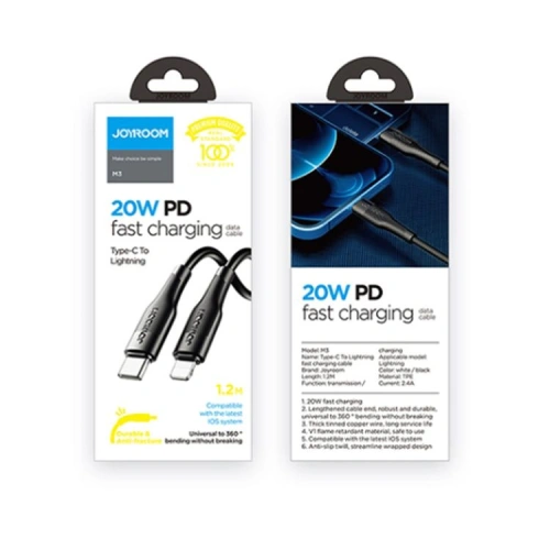 Kup Kábel Joyroom S-1224M3 USB-C - Lightning PD 20W 120cm Fekete - JYR071BLK - {ean13} - Sklep Home Screen