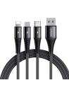 Kábel Joyroom S-1230G4 3in1 USB-C - Lightning - microUSB 120cm Fekete