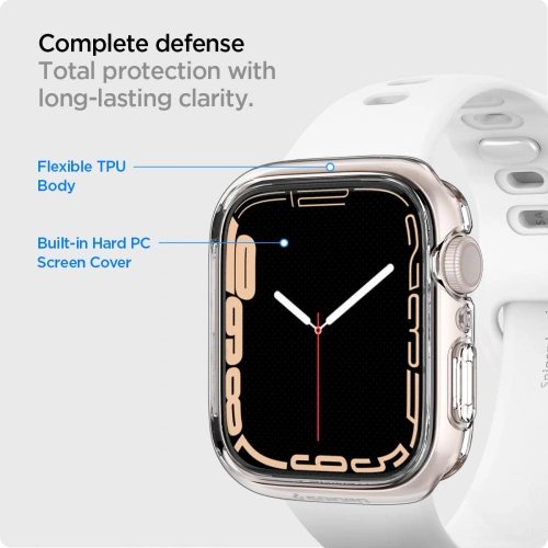 Kup Etui Spigen Ultra Hybrid Apple Watch 4/5/6/7/8/9/SE 44/45mm Crystal Clear - SPN2076CL - {ean13} - Sklep Home Screen
