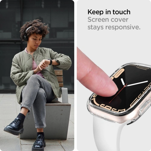 Kup Etui Spigen Ultra Hybrid Apple Watch 4/5/6/7/8/9/SE 44/45mm Crystal Clear - SPN2076CL - {ean13} - Sklep Home Screen