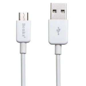 Kup Kabel Benks USB-A - microUSB 1m Bílá - BKS231WHT - {ean13} - Sklep Home Screen