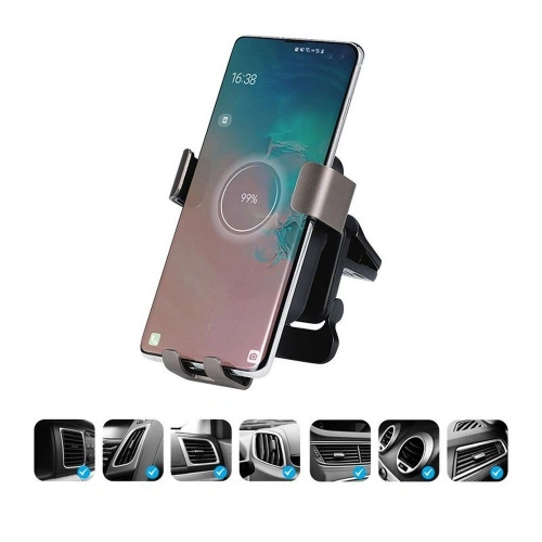 Kup Uchytník do auta s bezdrátovou nabíječkou Joyroom JR-ZS220 Vent Car Mount Wireless Charger 15W černý - JYR077BLK - {ean13} - Sklep Home Screen
