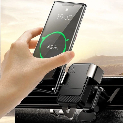 Kup Uchytník do auta s bezdrátovou nabíječkou Joyroom JR-ZS220 Vent Car Mount Wireless Charger 15W černý - JYR077BLK - {ean13} - Sklep Home Screen