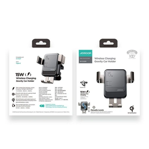 Kup Uchytník do auta s bezdrátovou nabíječkou Joyroom JR-ZS220 Vent Car Mount Wireless Charger 15W černý - JYR077BLK - {ean13} - Sklep Home Screen