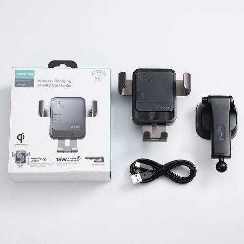 Buy Joyroom JR-ZS220 Dashboard Car Mount Wireless Charger 15W Black - JYR078BLK - {ean13} - Home Screen Store Europe