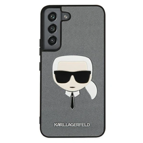 Buy Karl Lagerfeld KLHCS22SSAKHSL Samsung Galaxy S22 silver hardcase Saffiano Ikonik Karl`s Head - KLD788SLV - {ean13} - Home Screen Store Europe