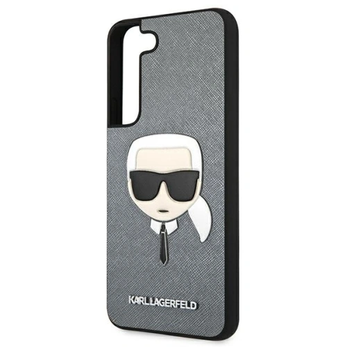 Buy Karl Lagerfeld KLHCS22SSAKHSL Samsung Galaxy S22 silver hardcase Saffiano Ikonik Karl`s Head - KLD788SLV - {ean13} - Home Screen Store Europe