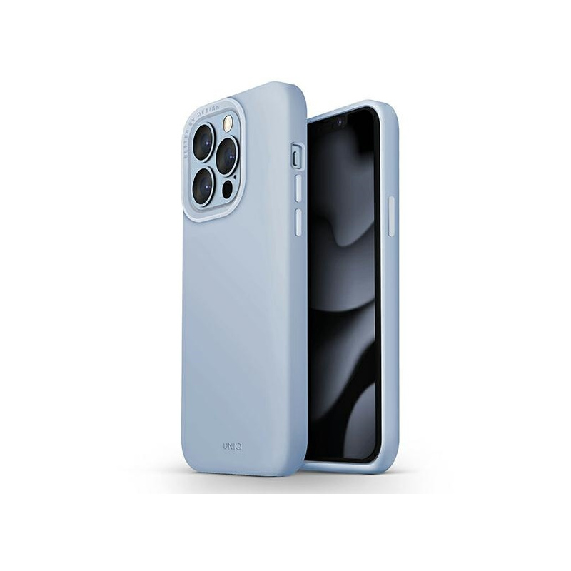 Etui UNIQ Lino Hue MagSafe Apple iPhone 13 Pro niebieski/arctic blue